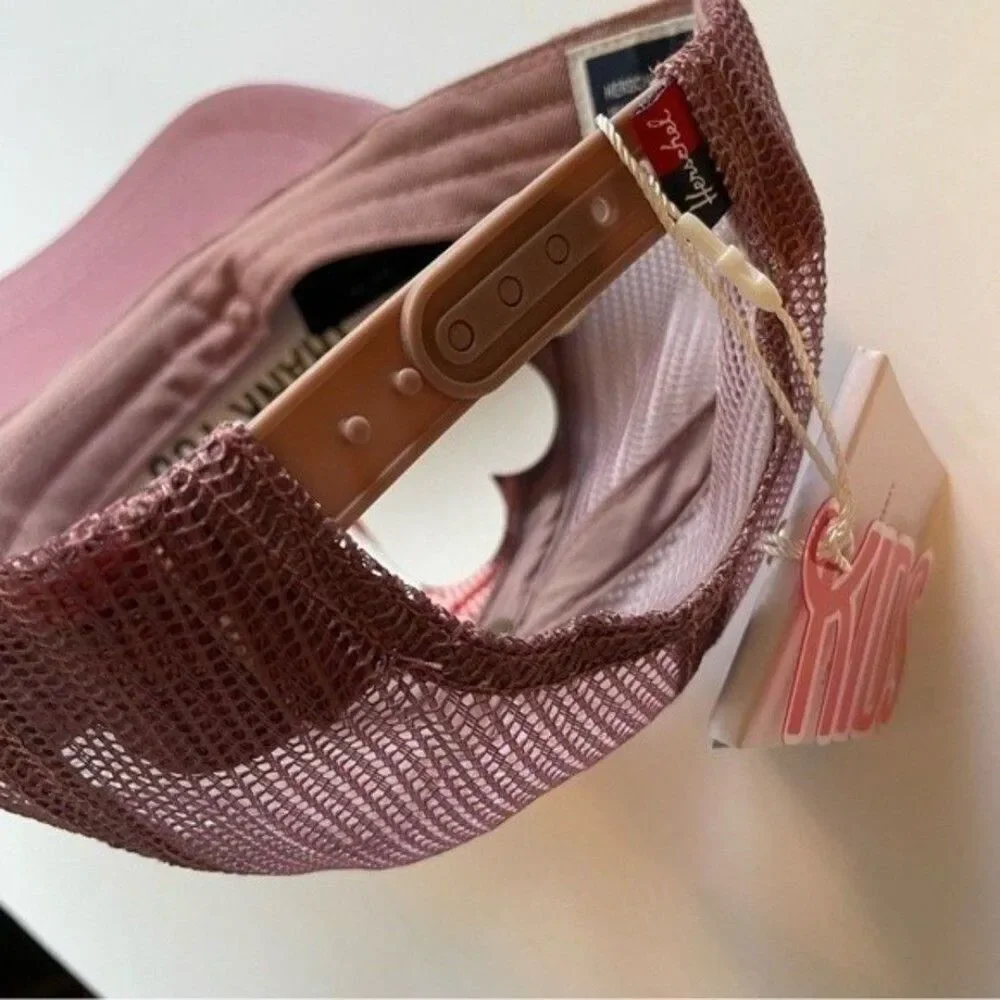 Herschel Supply Co. Size 6-18M Baby Whaler Mesh Snapback Cap in Rose/White